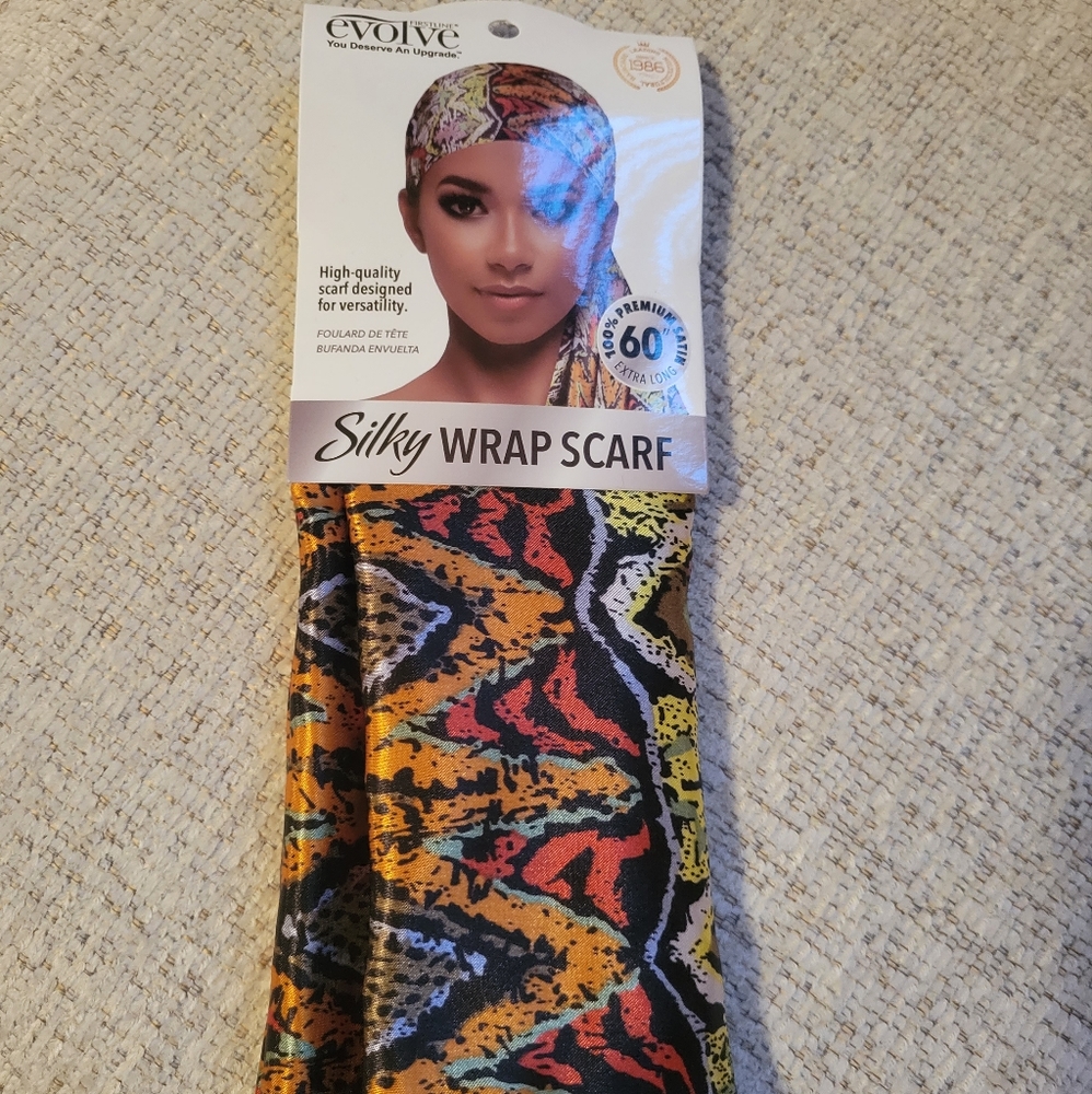 Ethnic Print Silky Head Scarf